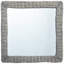 Miroir mural, cadre carré en osier tressé de 20 po beige
