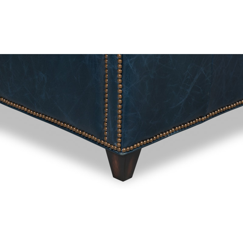 Vandike Club Chair, Chateau Blue Leather