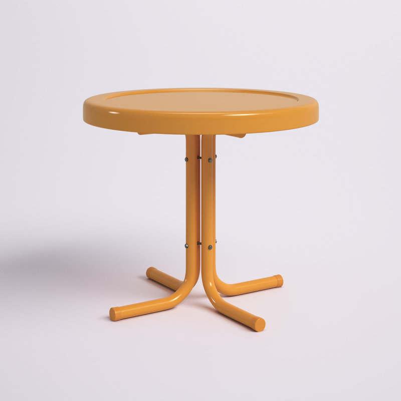 Table d'appoint en acier Burley, Lustre tangerine