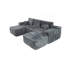 Canapé modulaire de 105,7 po avec méridienne en forme de U, canapé modulaire moderne avec assise profonde, canapé rembourré pour la chambre à coucher du salon, aucun assemblage requis, (tissu moelleux), gris-399811285-399811287