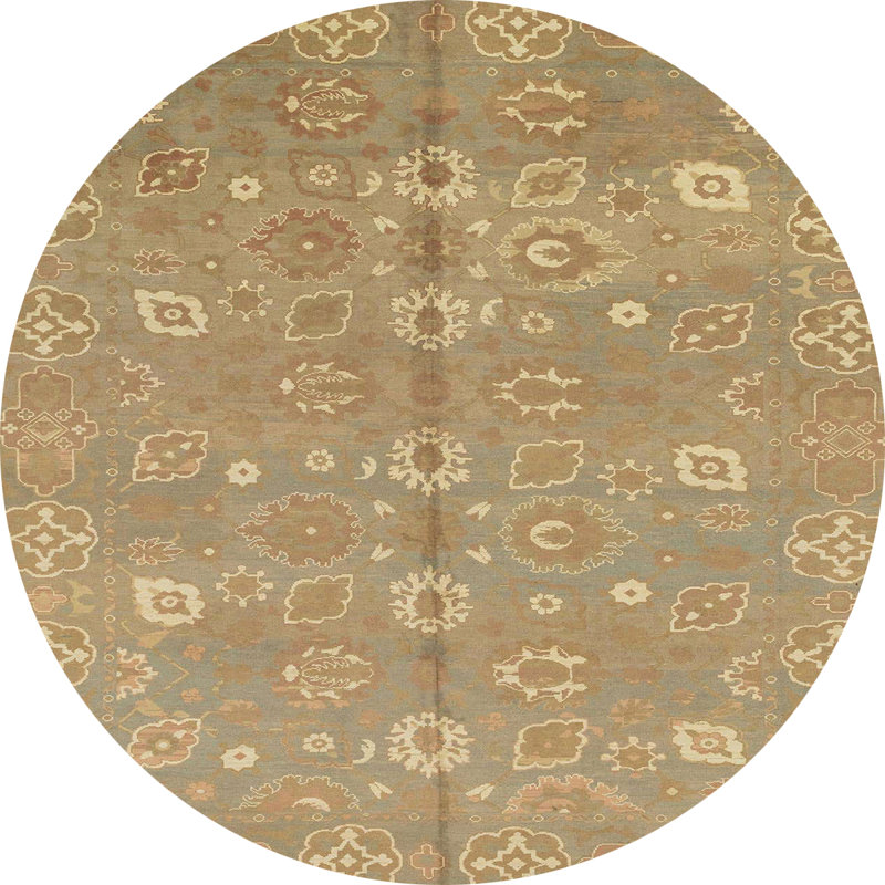 Tapis décoratif multicolore à motif abstrait, Rond 5 pi