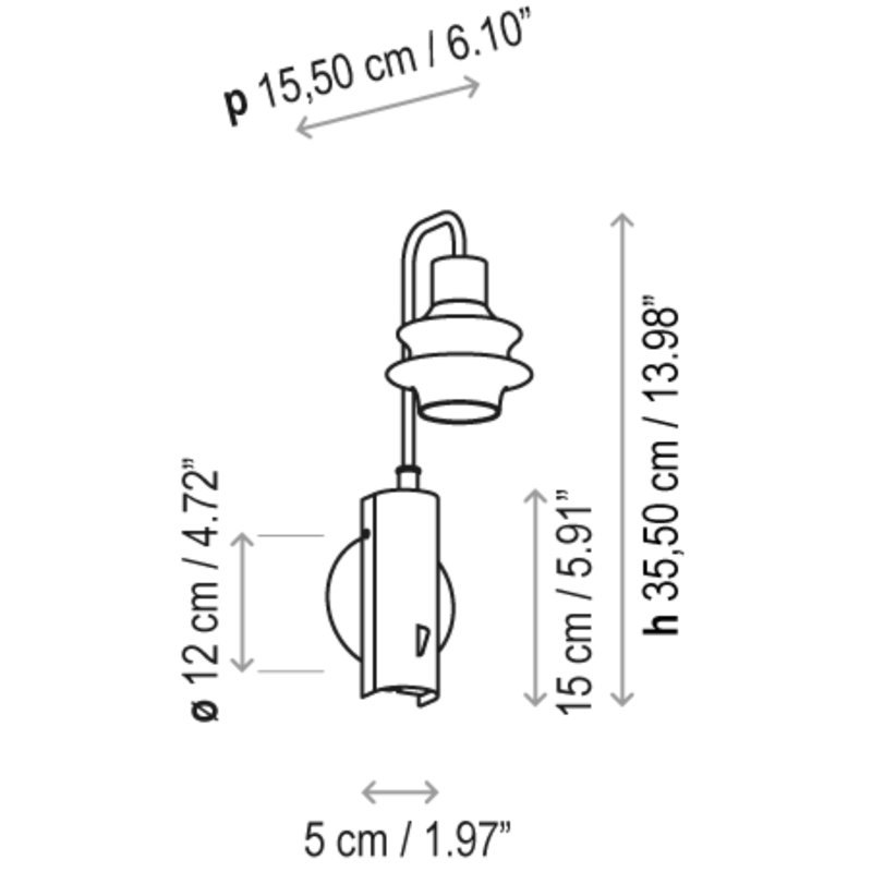 1 - Light LED Wallchiere