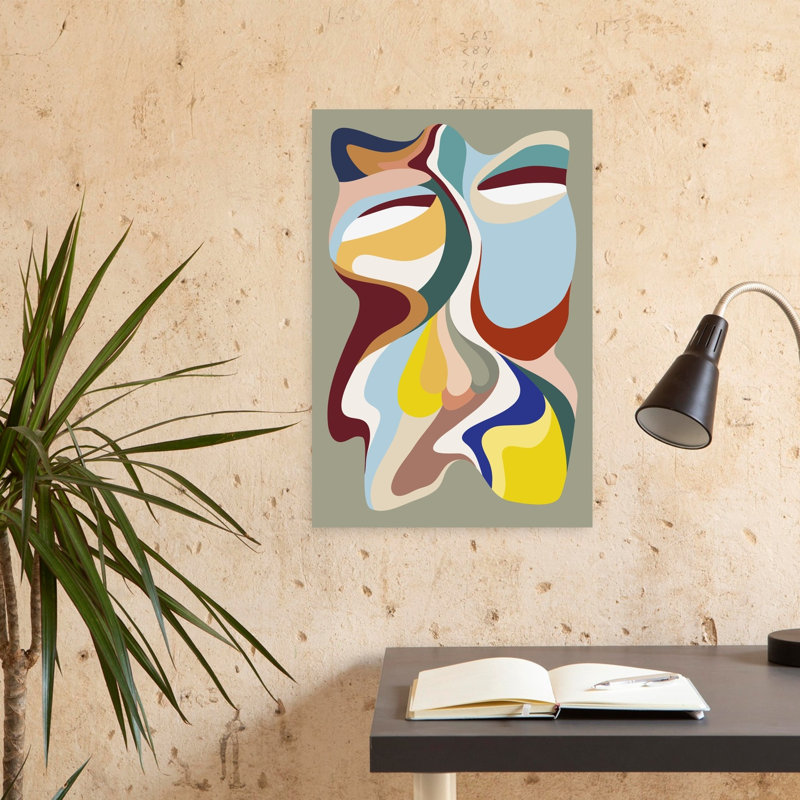 Né à nouveau 3, art abstrait contemporain, H 24 po x l 16 po