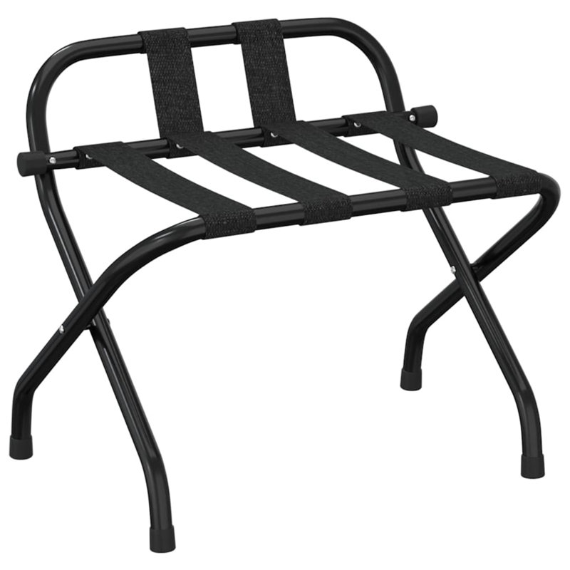 Vidaxl Luggage Rack 22", 20.50" H x 22" W x 15.40" D, Black