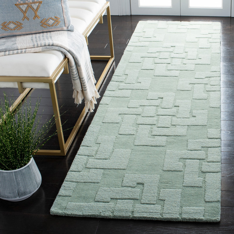 Martha Stewart Hand Tufted Wool Pile Geometric Rug, Runner 2'3" x 8'