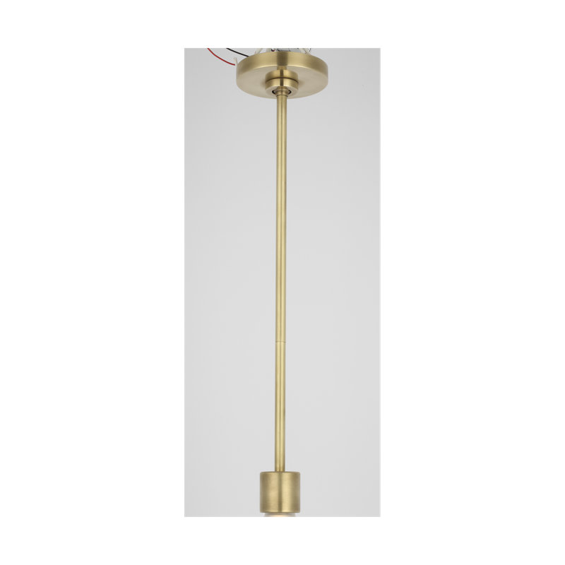 Kelly Wearstler Volver 1-light Small Pendant in Hand Rubbed Antique Brass, 22" H x 2.5" W, Antique Brass
