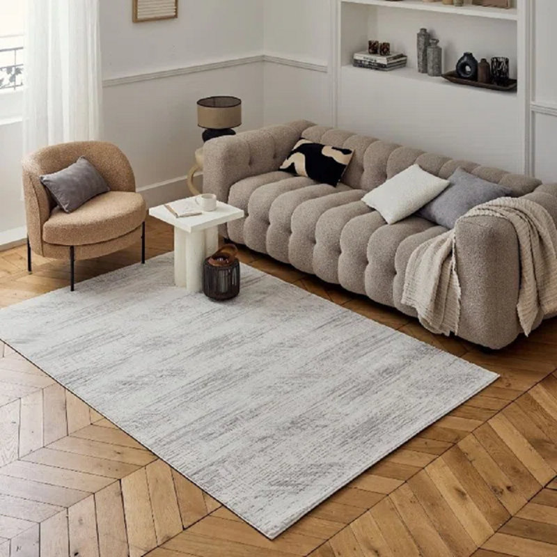 Carmel Modern Abstract Cream/Grey Area Rug, Rectangle 200 x 290 cm