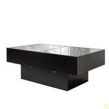 Coffee Table With Sliding Tabletop, Centre Table With Hidden Storage Compartment, Extendable Table