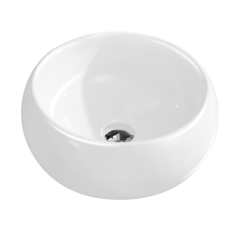 Modern Ceramic Circular Vessel Bathroom Sink