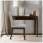 Ensemble de chaises de salle à manger rembourrées à dossier profilé, style Parsons moderne, gris clair, base en bois robuste, conception peu encombrante