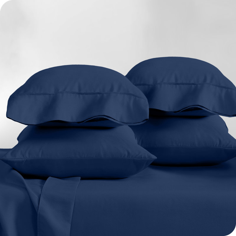 Ultra-Soft Microfiber Pillowcase, Dark Blue, 4 King Pillowcases