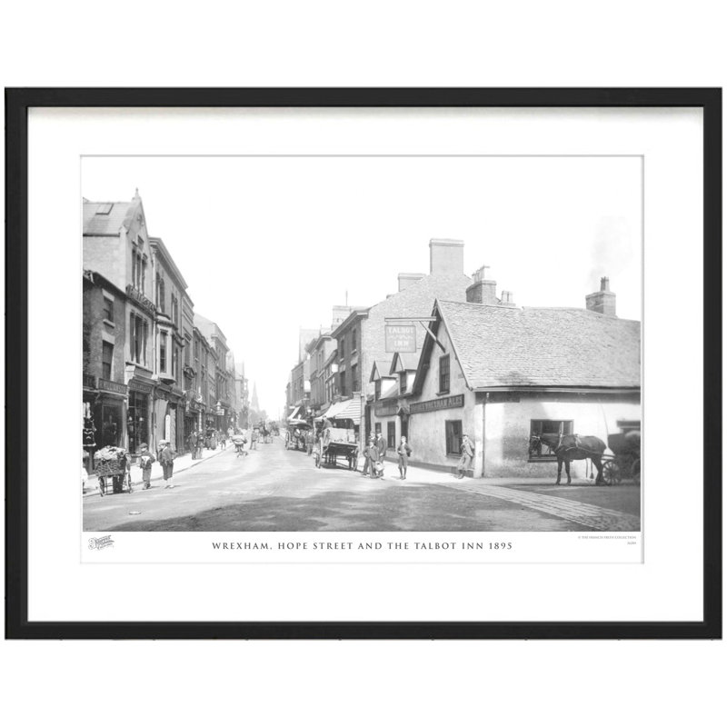 Wrexham, Hope Street And The Talbot Inn 1895 by Francis Frith - Single Picture Frame Print, 28cm H x 36cm W x 2.3cm D