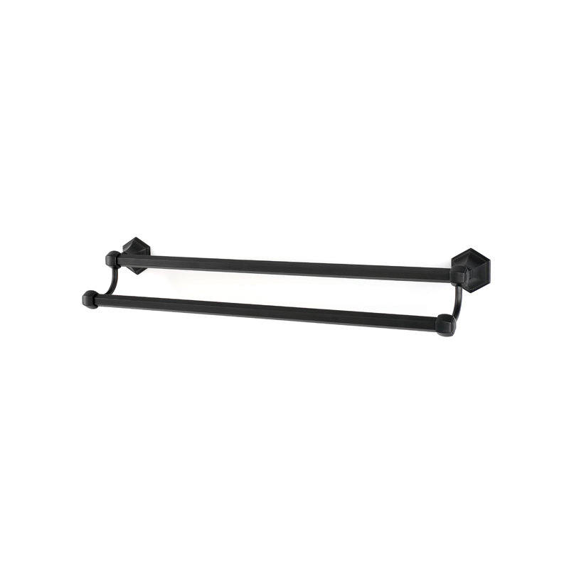 Nicole Double Wall Mounted Towel Bar, Polished Nickel, 32.5'' L x 6'' D