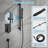 12 Inch Ceiling Mounted Shower System Rain Mixer Shower Combo Set Square Shower Head with Slide Bar-102193241