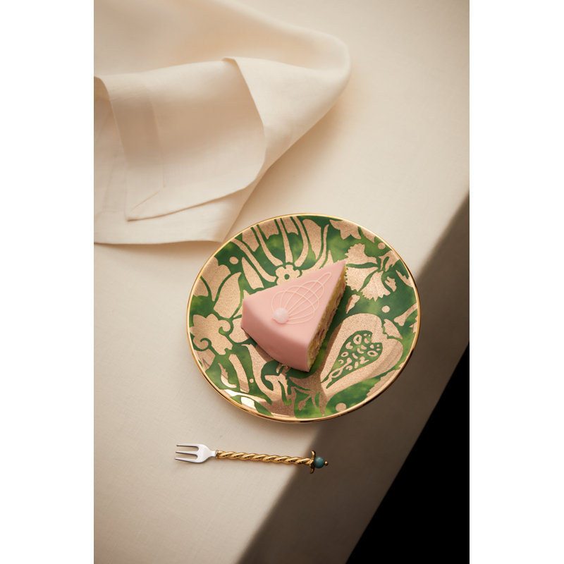 Fortuny Melagrana Dessert Plate - (Green) - Set of 4