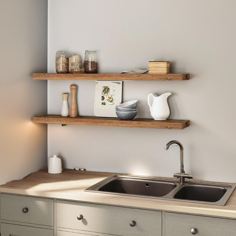 Atanacio 2 Piece Floating Shelves 100cm wide