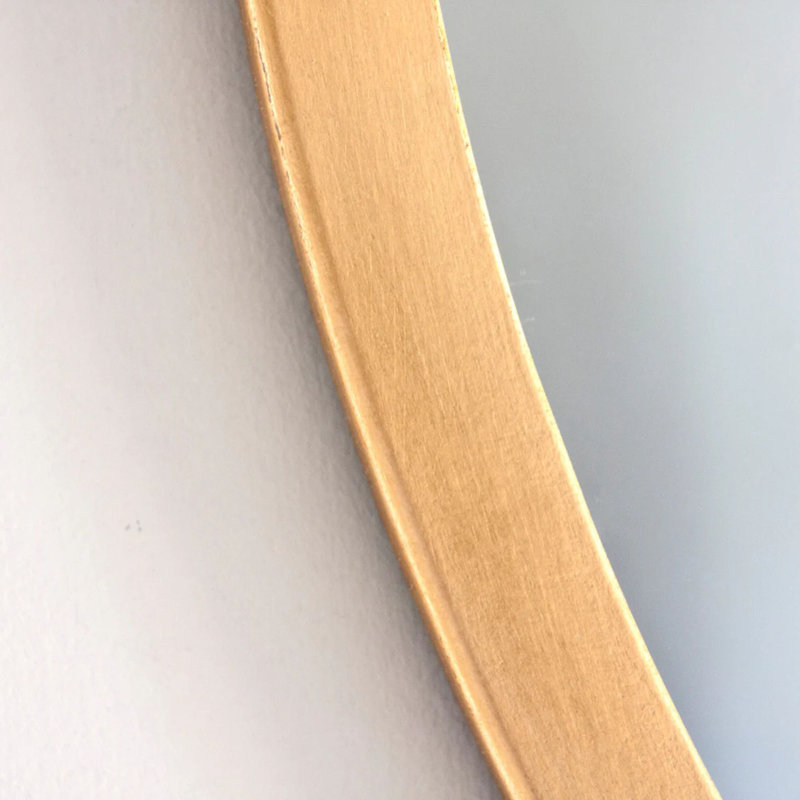 Contemporary Simple Round Mirror Gold, 40 cm H x 40 cm W