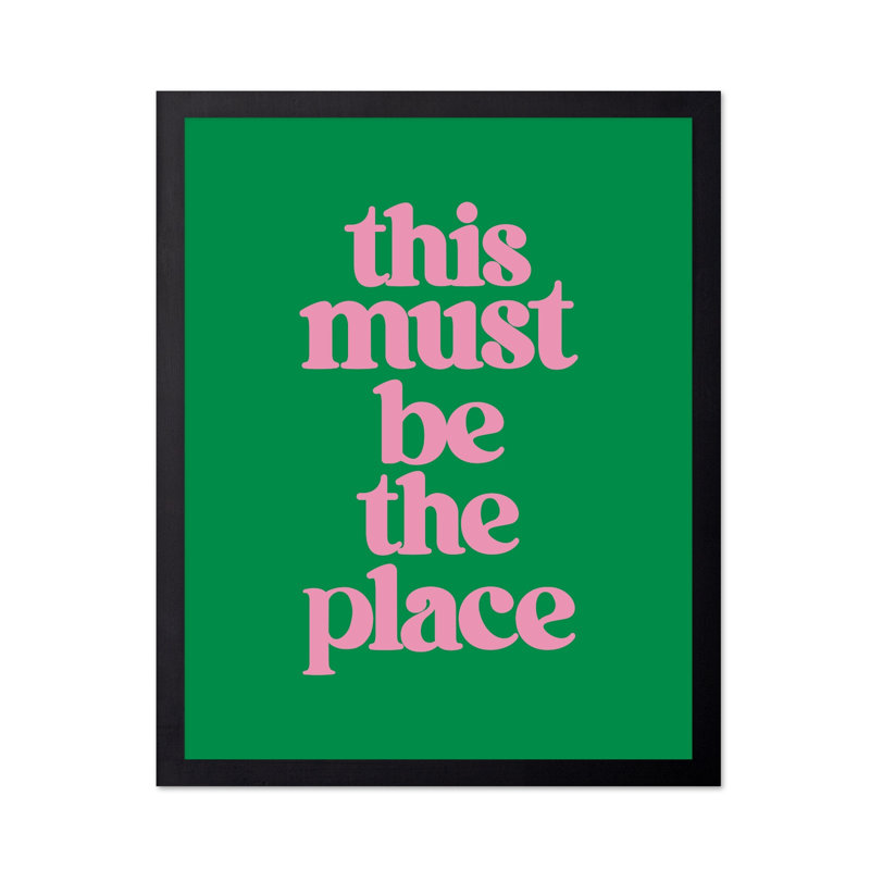 This Must Be The Place No4, Black Framed, Poster, 08"H x 10"W