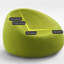 Chaise longue d'extérieur en tissu Creative