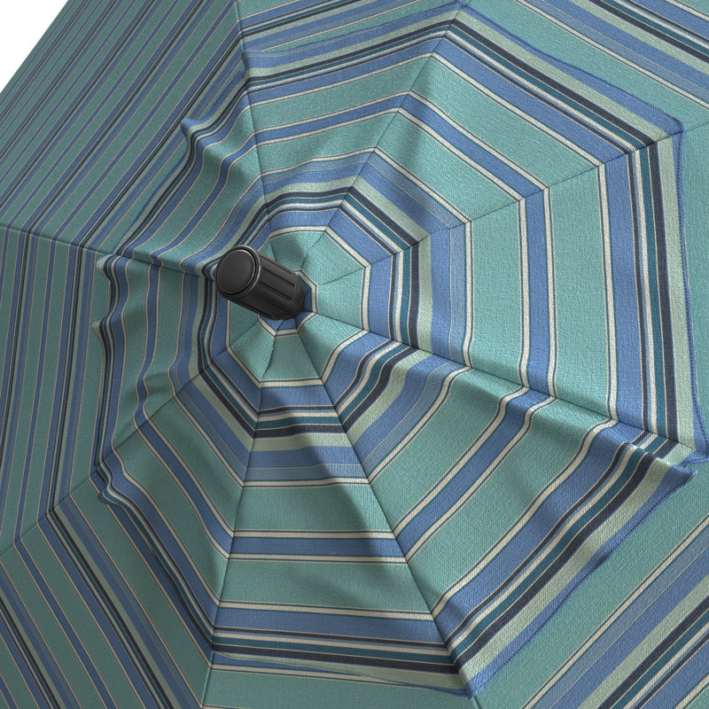 Parasol de marché 132 po Ardsley, Sunbrella® Dolce à rayures oasis
