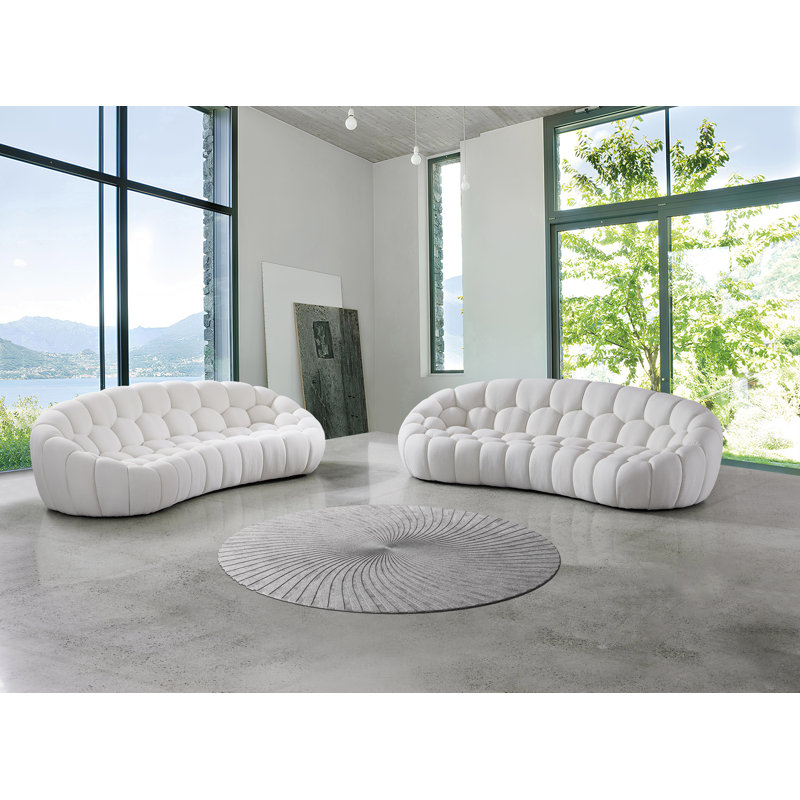 Rochie Boucle Fabric Bubble Sofa Loveseat Set