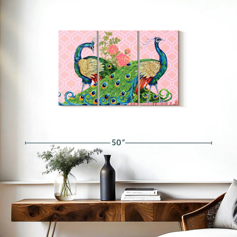 Peacock Parade, 20" H x 33" W