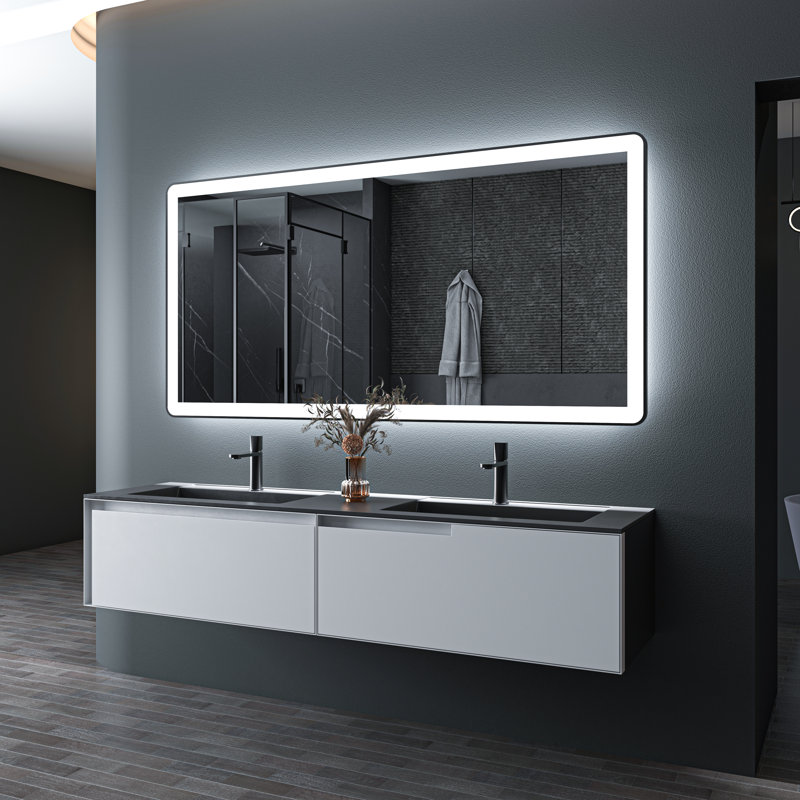 Miroir mural rectangulaire, 32 po x 72 po