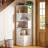 66.9" H Corner Bookcase With 5-Tier Shelf And 2 Drawers, L-Shaped Corner Storage Shelf Bookshelf-1133680017