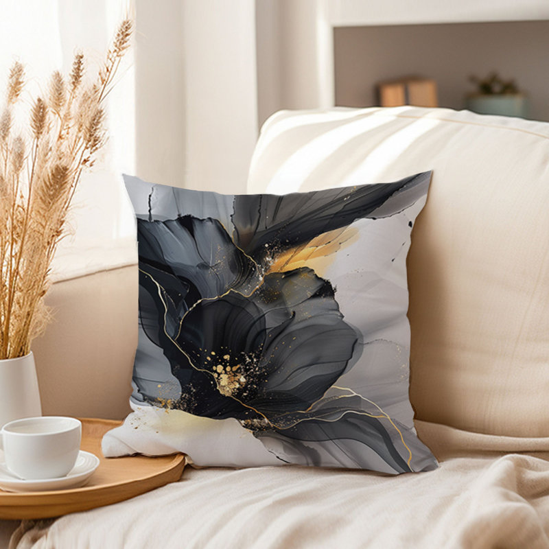 Abstract Symphony VI Pillow Cover, 18"H x 18"W