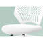 Chaise de bureau avec fonction de verrouillage: hauteur réglable, blanche, confortable Chaise ergonomique: base en métal noir, réglable, rembourrage blanc