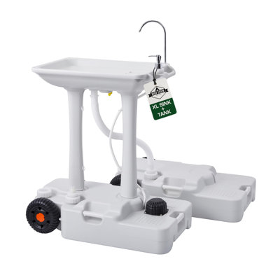 Hike Crew XL Portable Sink & Waste Tank - XL Washing Station with 8 Gal Capacity & 10 Gal Waste Tank