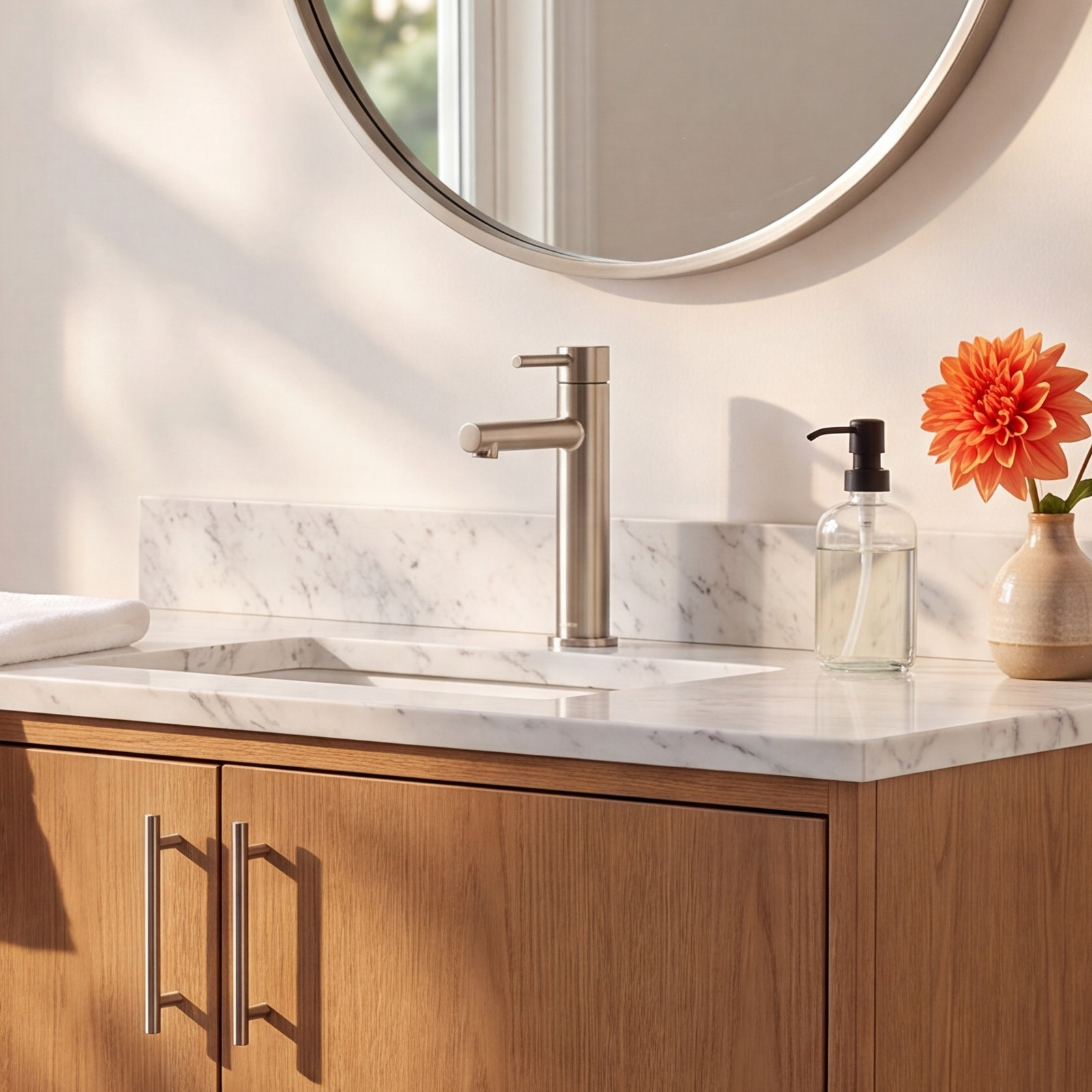 Align Single-Hole Bathroom Faucet, Brushed Nickel
