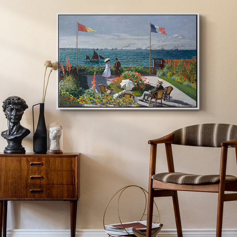 «Vintage Landscape -XCVI» sur toile, Toile encadrée flottée blanche, H 17 po x l 25 po x P 2 po