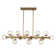 Faustena 16-Light Dimmable Bubble Glass Golden Sputnik Modern Linear Chandelier