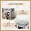 2 in 1 Cat Bed Ottoman with Removable Cushion Handles Scratching Pad