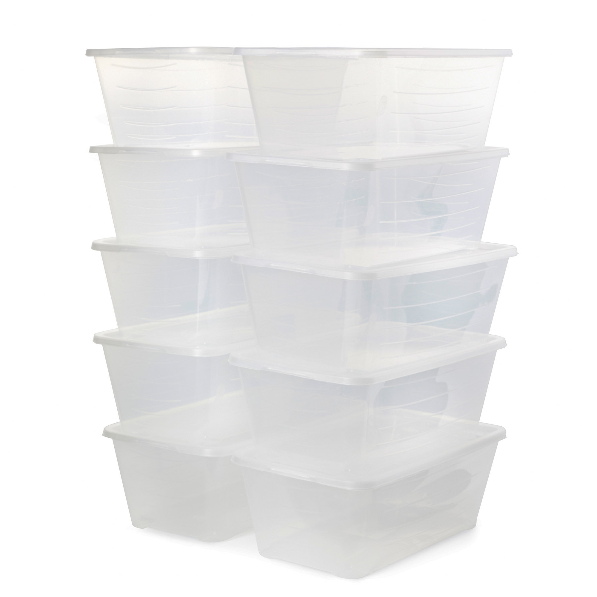 Life Story Clear Stackable Closet & Storage Box 55 Quart Containers (12 Pack)
