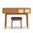 43.3" Classic Wood Makeup Vanity Set With Flip-Top Mirror And Stool, Dressing Table With Three Drawers And Storage Space
