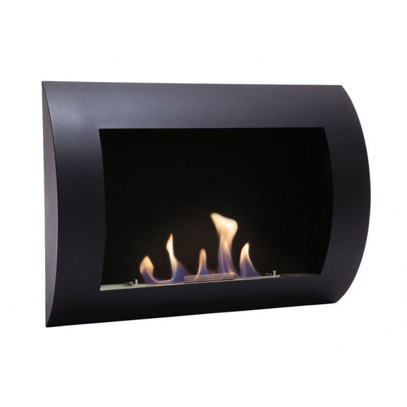 Scandi-Flames 60cm W Black Bio-Ethanol Fireplace with 5.97 BTU