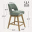 Ensemble de 6 tabourets de bar pivotants 27,1 po, assise rembourrée en polyester sur structure en bois massif-1920880859-1920880858-1926002408