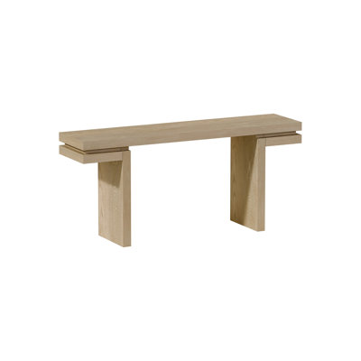 66" Extra Wide Real Wood Veneered Console Table, Minimalist Sofa Table Behind Couch For Entryway, Hallway, Living Room, Home Office, Distressed Oak