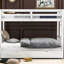 Lit simple superposé sur lit gigogne avec lit gigogne blanc-777745351