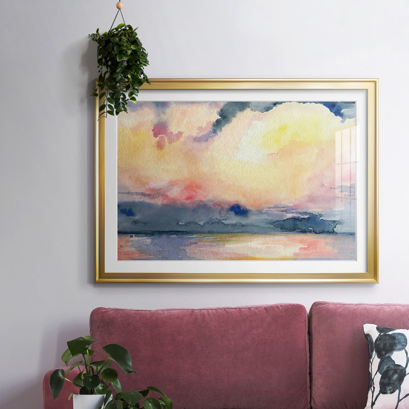 Prism Seascape III, reproduction d'art encadrée, H 19 po x l 27 po x P 1,5 po, Or