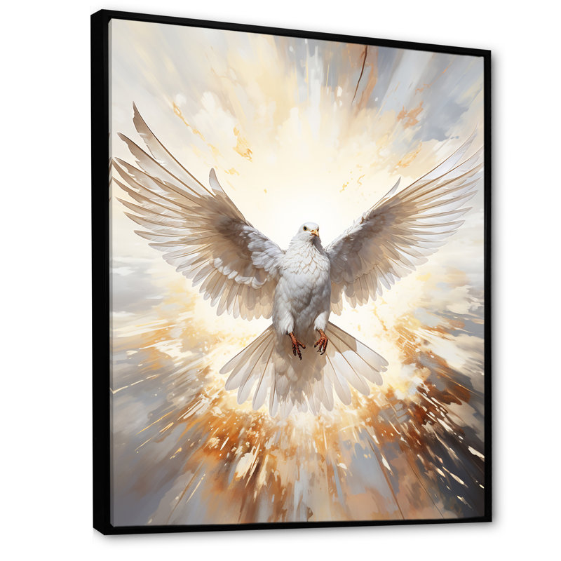 «Christianity Dove Descent From Paradise» - Impressions sur toile Christianisme, H 44 po x l 34 po x P 1,5 po