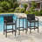 3-Piece All-Weather Patio Bar Furniture Set, 2 Ergonomic Bar Stools With Non-Slip Footrest, 1 Scratch-Resistant Bar Table, Suitable For Patio Bar, Backyard, Deck