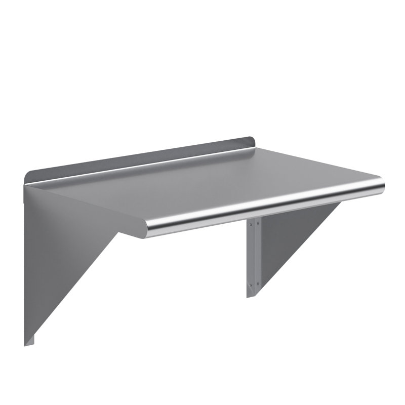 Tablette murale en acier inoxydable, H 15 po x l 24 po x P 16 po