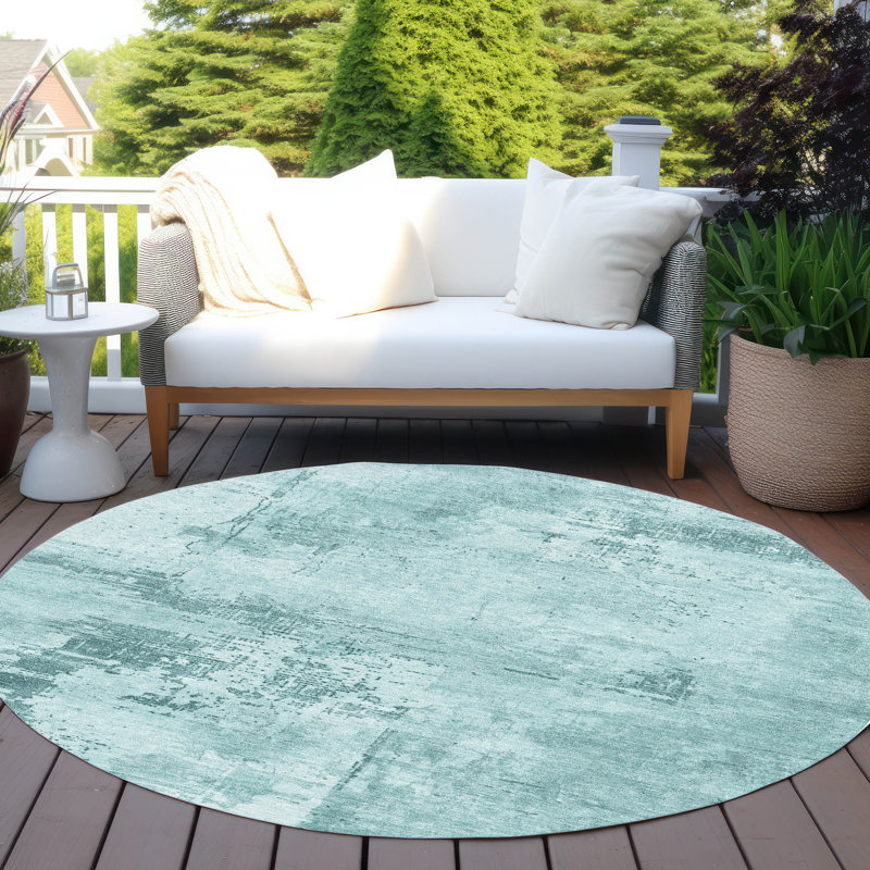  Machine Washable Indoor/Outdoor Chayden ACN1062 Rug, Round 8'