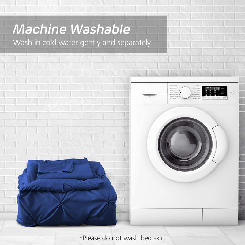 Ensemble d'édredon en microfibre HK-PT0120210625, Grand, Bleu marine