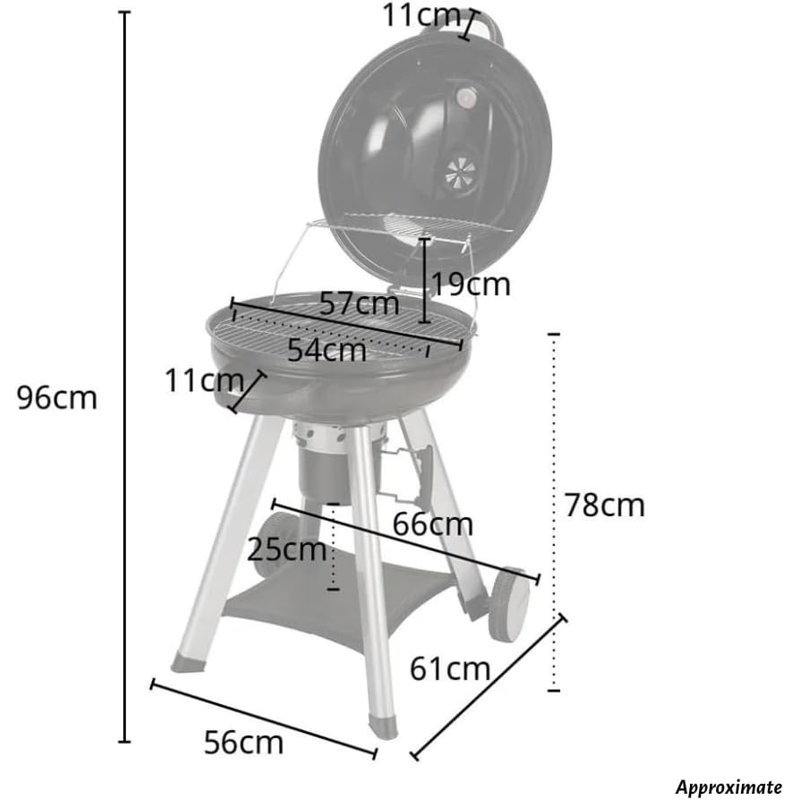 COSMOGRILL 66.04cm W Kettle Charcoal Grill