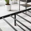 Structure de lit double, tête de lit avec station de charge, solide et stable, sans bruit, aucun sommier requis, assemblage facile, brun et gris rétro-841046736-841046766