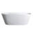 65 Inch Solid Surface Freestanding Oval Soaking Bathtub, Contemporary Style, Matte Finish For Small To Medium Hotel Bathroom Decor Bathtub With Design, Upgrades